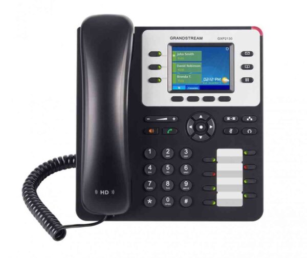 Black and white phone on table, highlighting best IVR services, office PBX telephone service, and business PBX phone system