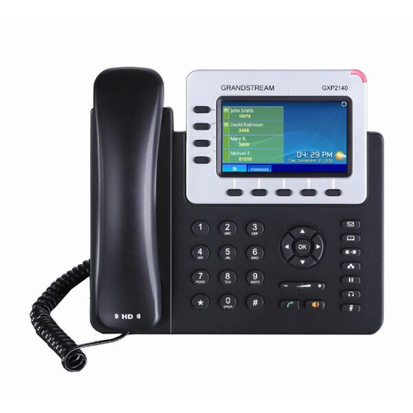 Black and white phone on table, highlighting best IVR services, office PBX telephone service, and business PBX phone system