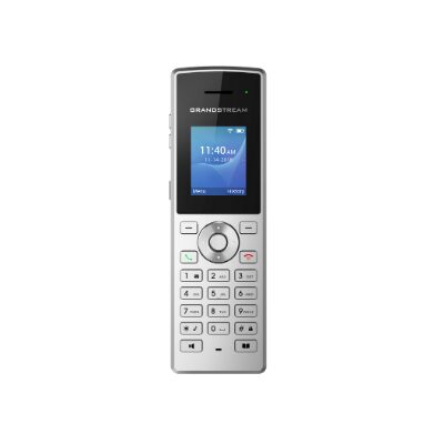 Silver flip phone with blue screen representing a VoIP phone system for advanced communication and business efficiency