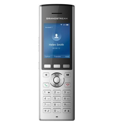 Silver phone and black phone on the side showcasing a Business phone system for efficient office communication and professional setup